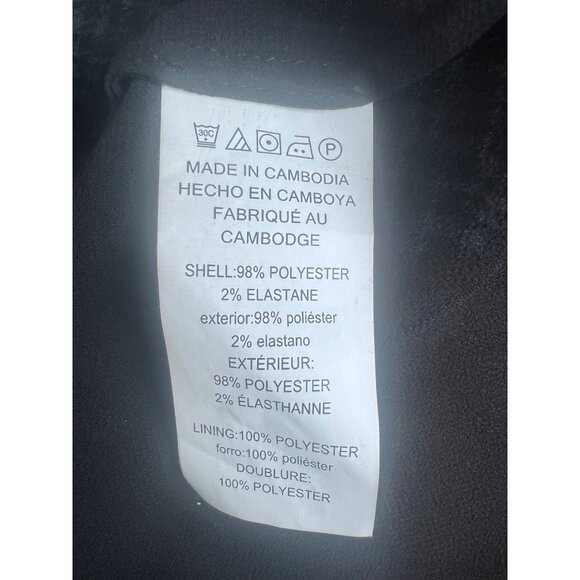 Michael Kors Womens Black & White Plaid Short Sleeve Top With Split Back Medium - Picture 5 of 14